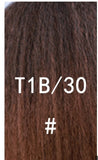 Lydia Tail Warping Synthetic 16&quot; Kinky Straight Hairpiece With Two Plastic Comb Drawstring Ponytail Hair Extension Natural Black